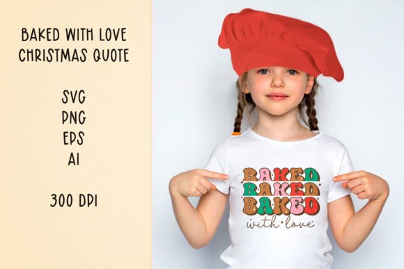 Baked with Love: Retro Christmas Graphics for Crafts