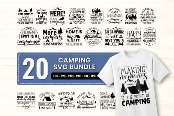 Camping Crew SVG Graphics Bundle for Crafts & Content