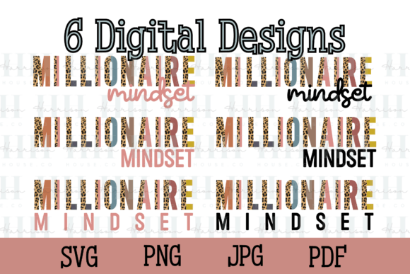 Millionaire Mindset Graphics for Crafts