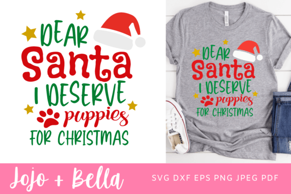 Puppy Christmas SVG Graphics for Crafts