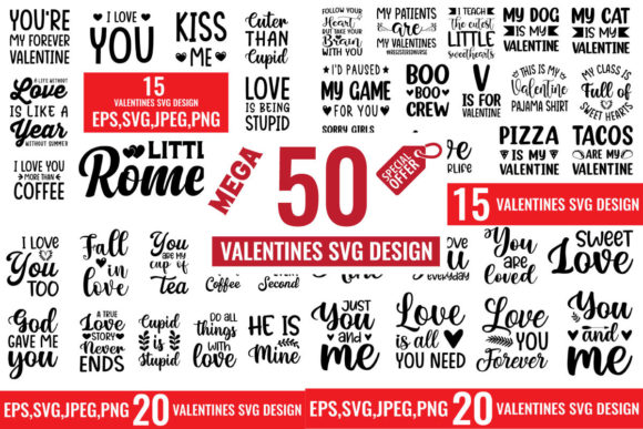 Valentine SVG Mega Bundle: Graphics for Crafts & Campaigns